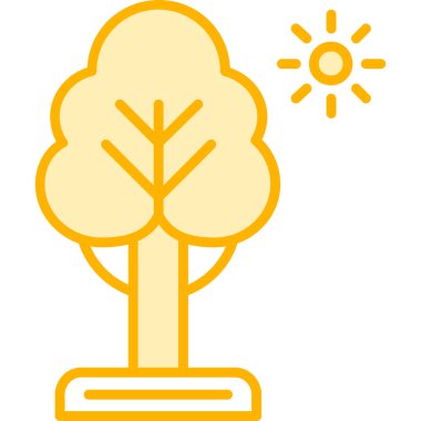 Bir ağaç simgesinin vektör illüstrasyonu