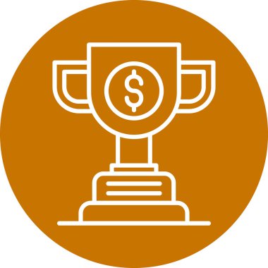 ödül kupa simgesi, vektör illüstrasyonu