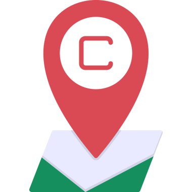 konum pin simgesi vektör illüstrasyonu