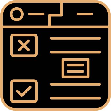 Beyaz arkaplanda izole edilmiş liste simgesi