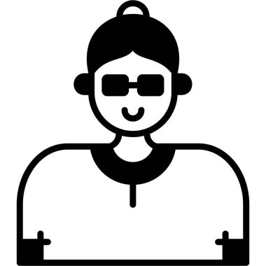 Gözlüklü ve güneş gözlüklü çocuk avatarı