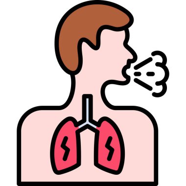 Akciğer ikonu, çizgi biçimi