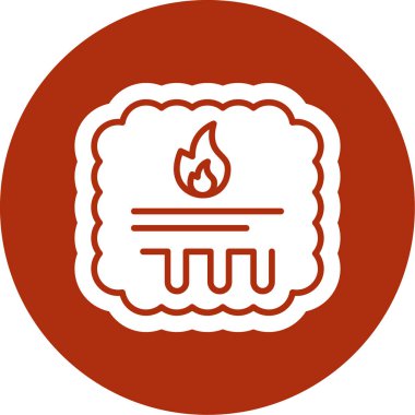 Yangın. Web simgesi basit illüstrasyon