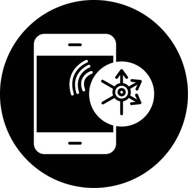 Cep telefonu. Web simgesi basit illüstrasyon