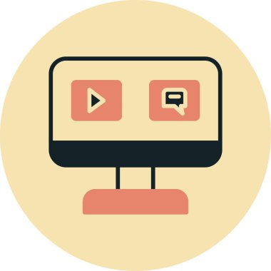 video simgesi vektör illüstrasyonu