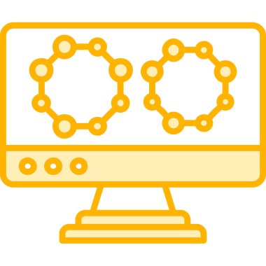 Bilgisayar simgesi. düz resimleme