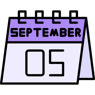 Takvim Eylül simgesi, özet biçimi