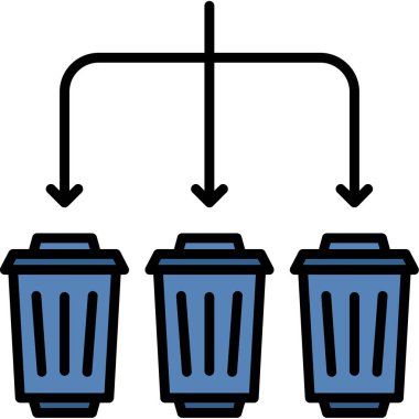Çöp kutusu simgesi ana hatlar biçiminde