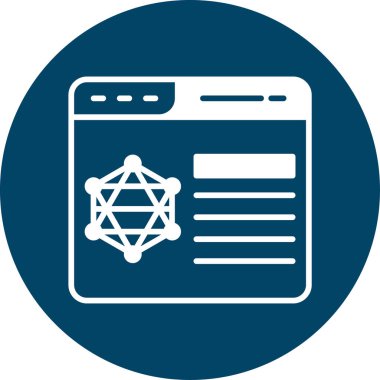 Benzersiz ağ ikonu vektör illüstrasyonu