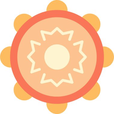 Güneş. Web simgesi basit illüstrasyon