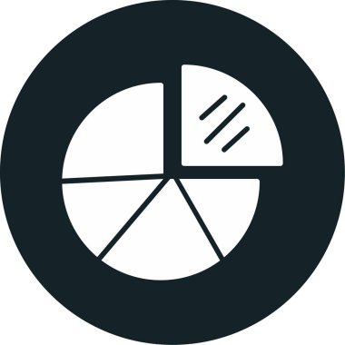 Pasta çizelgesi diyagramı simgesi sağlam biçimdedir