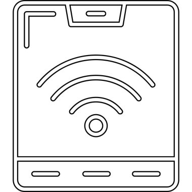 kablosuz kablosuz kablosuz ağ sembolü vektör ana hatları biçimi