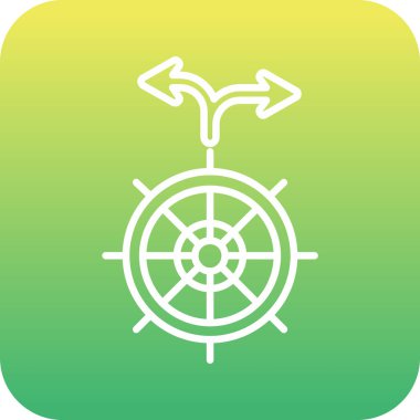 Benzersiz direksiyon vektör çizgisi simgesi