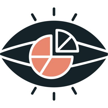 Göz simgesinin vektör illüstrasyonu