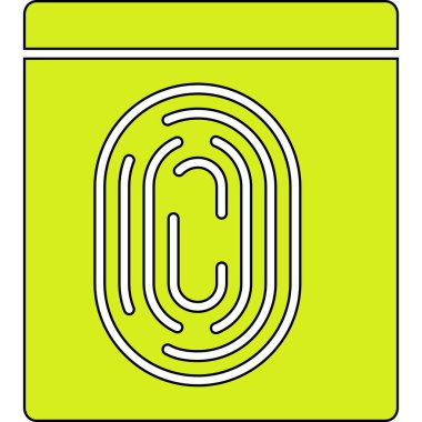 Parmak izi simgesi, basit vektör illüstrasyonu