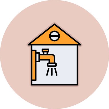 Bir ev simgesinin vektör illüstrasyonu