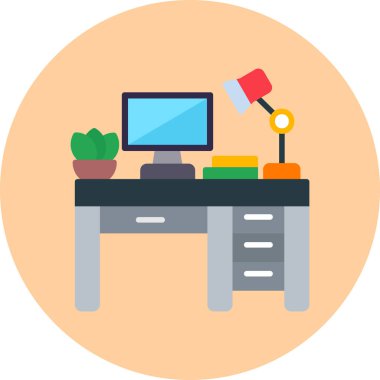 mobilya ve ofis için düz simge