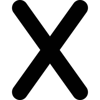 Beyaz arkaplanda siyah haç sembolü