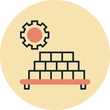 Fabrika. Web simgesi basit tasarım