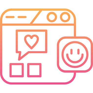 Mutlu sohbet mesajı ikonu vektör illüstrasyonu