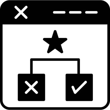 simgeyi kontrol et, basit vektör illüstrasyonu