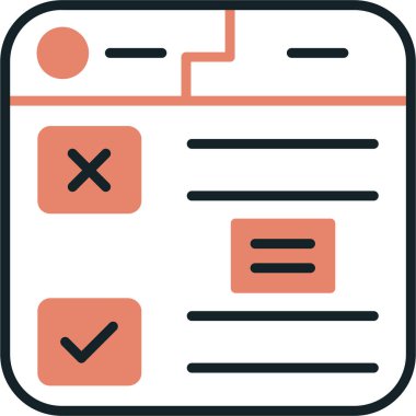 Kontrol listesi simgesi vektör illüstrasyonu