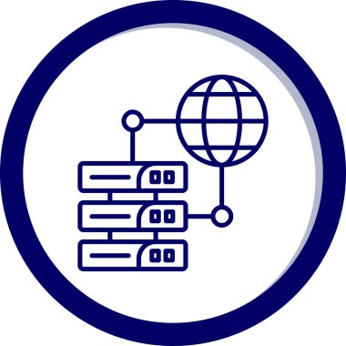 şebeke. Web simgesi basit illüstrasyon