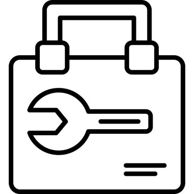 iş evrak çantası simgesi ana hat biçiminde