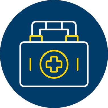 ilk yardım kutusu simgesi. vektör çizim