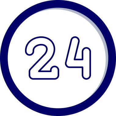 24 numaralı simge, düz tasarım biçimi