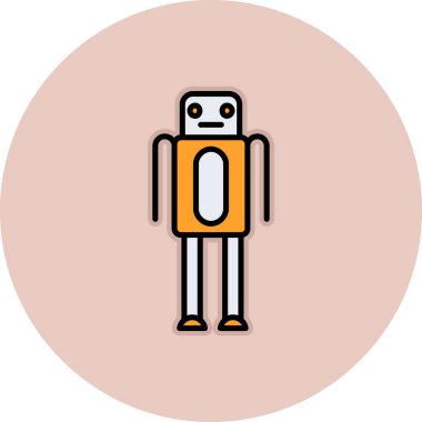 Robot simgesinin vektör illüstrasyonu