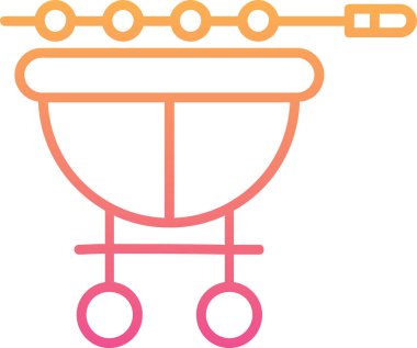 Bebek arabası. Basit resimleme