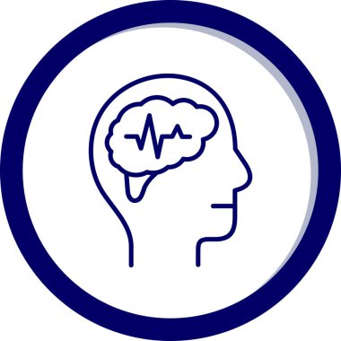 Beyin. Web simgesi basit illüstrasyon