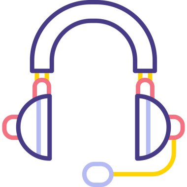 Kulaklık. Web simgesi basit illüstrasyon