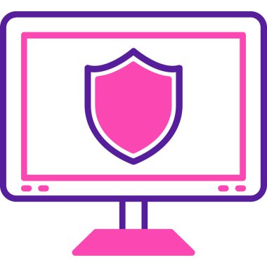 Güvenlik. Web simgesi basit illüstrasyon