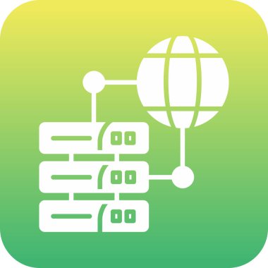 Eşsiz küresel veri vektörü kabartma simgesi