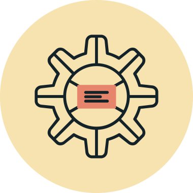 Modern bir dişli simgesinin vektör çizimi