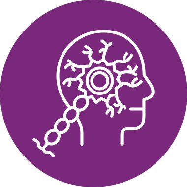 Beyin vektör simgesi modern basit tasarım