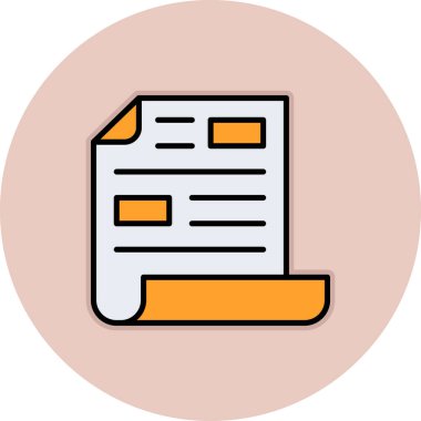 belge simgesi. vektör illüstrasyonu