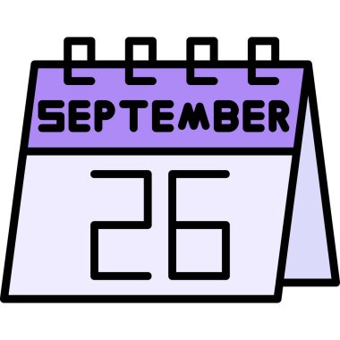 Ağustos simgesi tasarımlı takvim