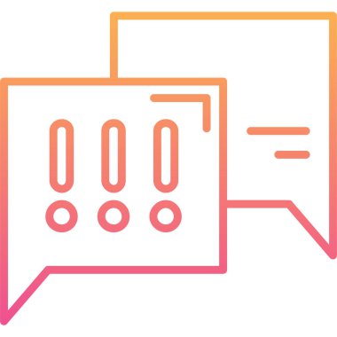 Sohbet simgesi vektör illüstrasyonu