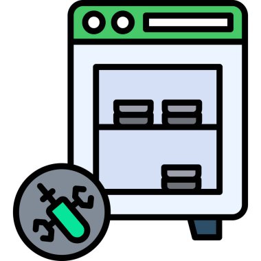 Onarım servisi simgesini ana hatları doldurulmuş şekilde onar