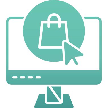 çevrimiçi alışveriş vektörü illüstrasyonu