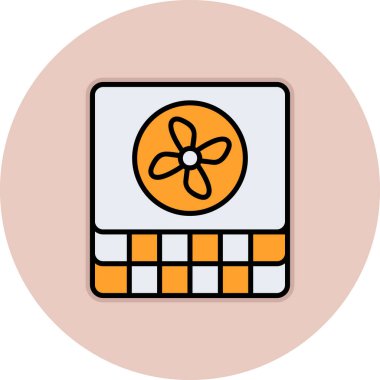 Bir çiçek simgesinin vektör illüstrasyonu