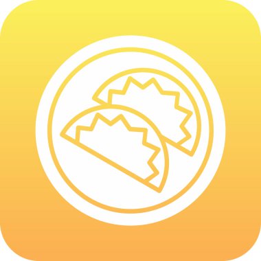 Sarı bir simgenin vektör illüstrasyonu