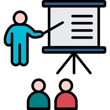 sunum toplantısı sunum vektör illüstrasyonu