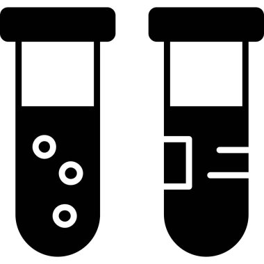 test tüpleri simgesi, basit biçim