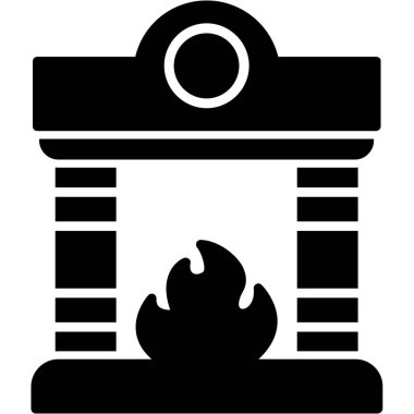 Ateş ikonu. Ağ için ateş vektör simgelerinin basit gösterimi