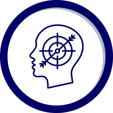 Kafası olan bir kadının vektör çizimi