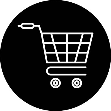 Alışveriş sepeti ikonu vektör illüstrasyonu